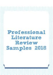 Professional Literature Review Samples
