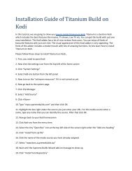 Installation Guide of Titanium Build on Kodi
