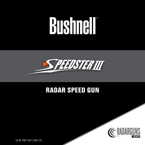 Bushnell Speedster III Speed Radar Gun - OpticsPlanet.com