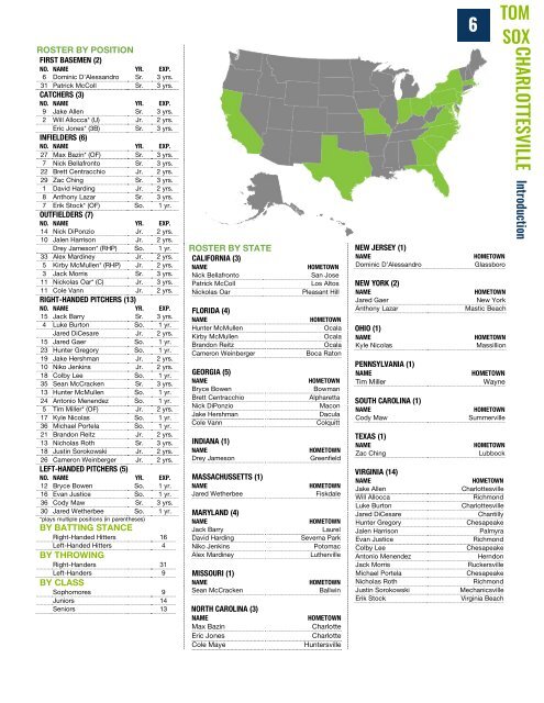 Tom Sox Media Guide 2018 DRAFT