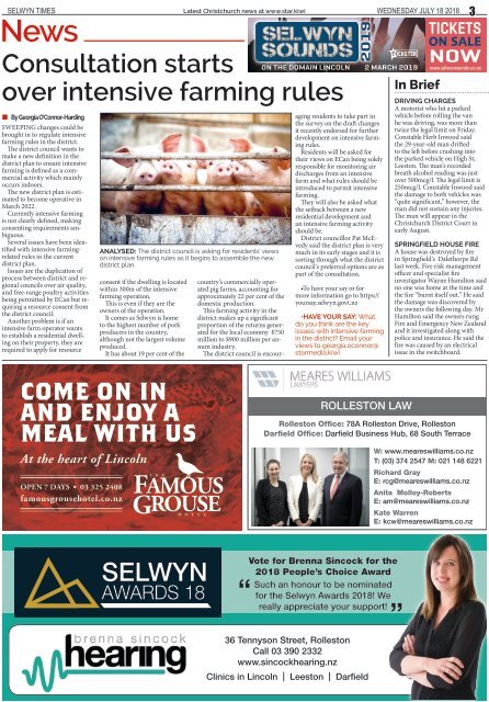 Selwyn Times: July 18, 2018