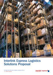 Download our Logistic Solutions guide (PDF, 2.2MB - Interlink Express