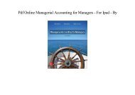 [Free] Download Managerial Accounting for Managers -  Best book - By 