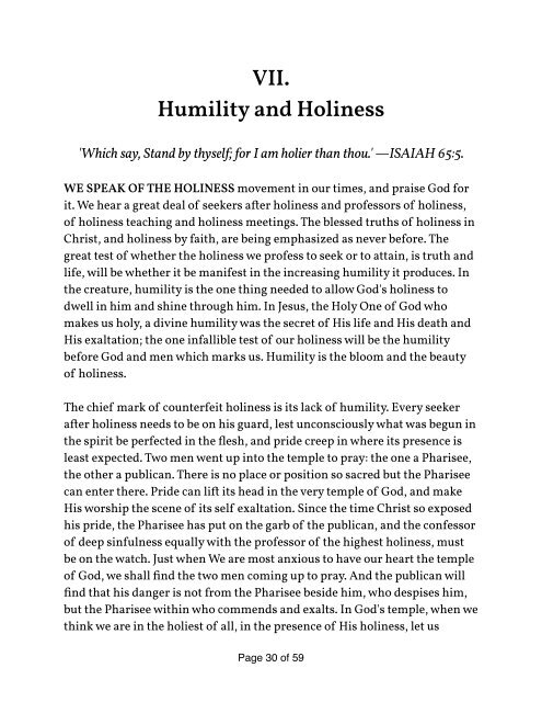 HUMILITY: The Beauty of Holiness by Andrew Murray