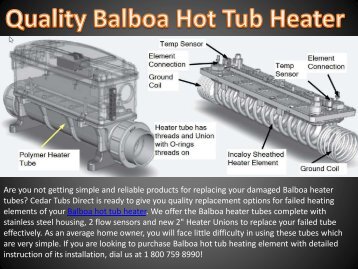 Quality Balboa Hot Tub Heater