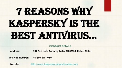 7 Reasons Why Kaspersky is the Best Antivirus(1)