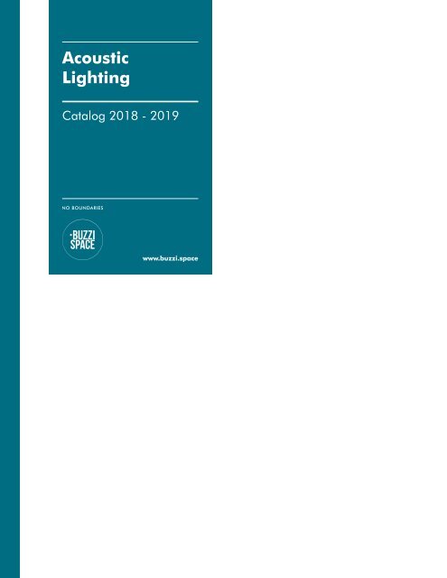 WEMA RaumKonzepte: BuzziSpace - Catalog Lighting 2018