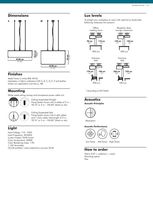 WEMA RaumKonzepte: BuzziSpace - Catalog Lighting 2018