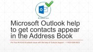 Microsoft Outlook help to get contacts appear in Outlook