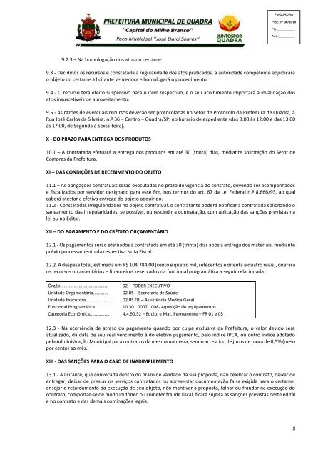 Edital PP 17_2018_Aquisição de equipamento e material permanente_Repasse FNS