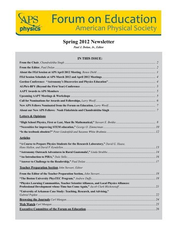 Download Complete Newsletter - American Physical Society