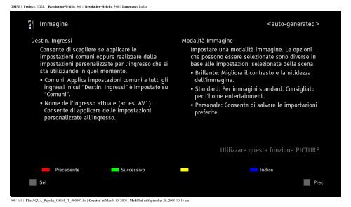 Sony KDL-40Z5810 - KDL-40Z5810 Consignes d&rsquo;utilisation Italien