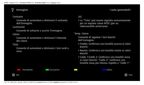 Sony KDL-40Z5810 - KDL-40Z5810 Consignes d&rsquo;utilisation Italien