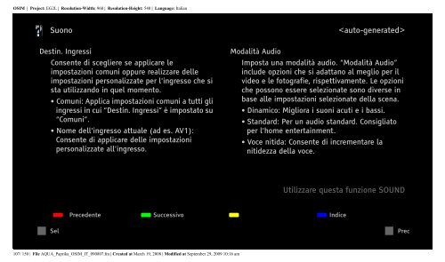 Sony KDL-40Z5810 - KDL-40Z5810 Consignes d&rsquo;utilisation Italien