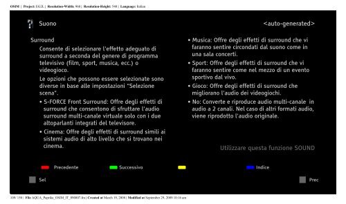 Sony KDL-40Z5810 - KDL-40Z5810 Consignes d&rsquo;utilisation Italien