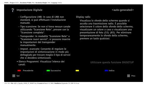 Sony KDL-40Z5810 - KDL-40Z5810 Consignes d&rsquo;utilisation Italien