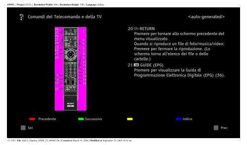 Sony KDL-40Z5810 - KDL-40Z5810 Consignes d&rsquo;utilisation Italien