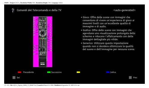 Sony KDL-40Z5810 - KDL-40Z5810 Consignes d&rsquo;utilisation Italien