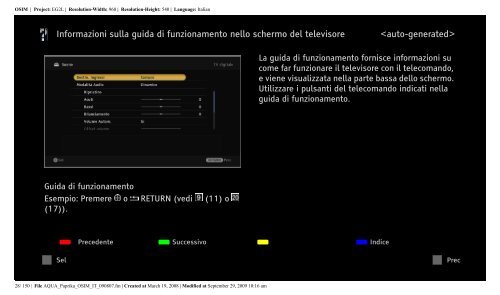 Sony KDL-40Z5810 - KDL-40Z5810 Consignes d&rsquo;utilisation Italien