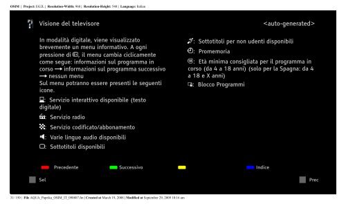 Sony KDL-40Z5810 - KDL-40Z5810 Consignes d&rsquo;utilisation Italien