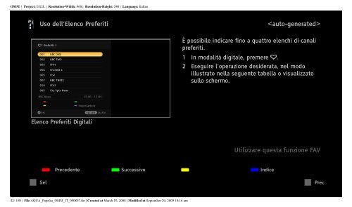 Sony KDL-40Z5810 - KDL-40Z5810 Consignes d&rsquo;utilisation Italien