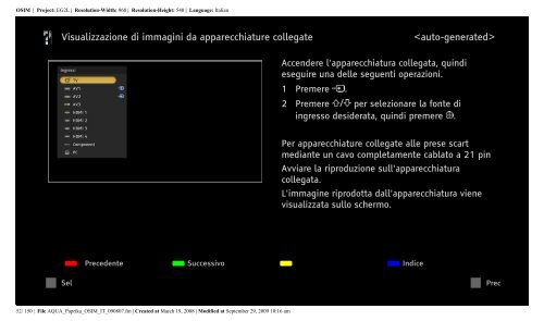 Sony KDL-40Z5810 - KDL-40Z5810 Consignes d&rsquo;utilisation Italien