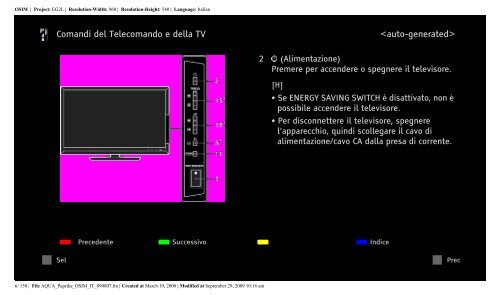 Sony KDL-40Z5810 - KDL-40Z5810 Consignes d&rsquo;utilisation Italien