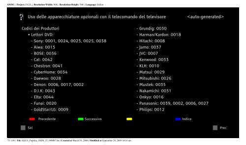 Sony KDL-40Z5810 - KDL-40Z5810 Consignes d&rsquo;utilisation Italien