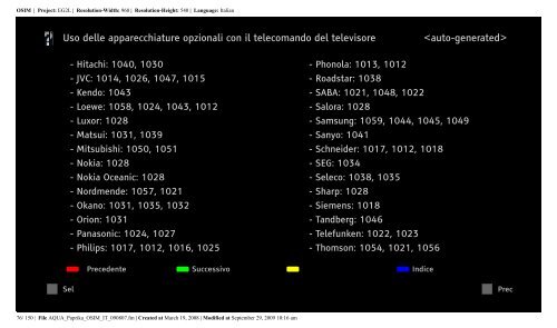 Sony KDL-40Z5810 - KDL-40Z5810 Consignes d&rsquo;utilisation Italien