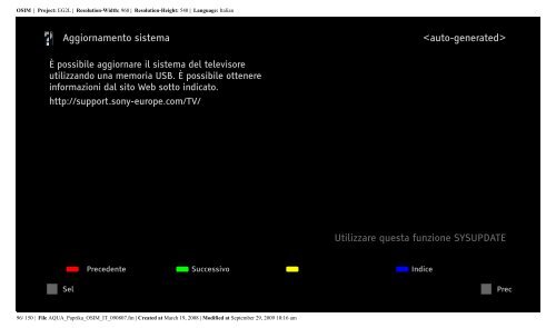 Sony KDL-40Z5810 - KDL-40Z5810 Consignes d&rsquo;utilisation Italien