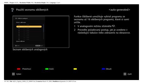 Sony KDL-40Z5810 - KDL-40Z5810 Consignes d&rsquo;utilisation Tch&egrave;que