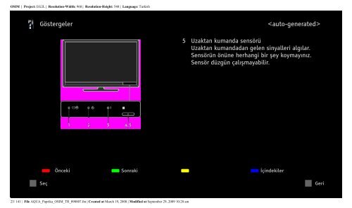 Sony KDL-40Z5810 - KDL-40Z5810 Consignes d&rsquo;utilisation Turc