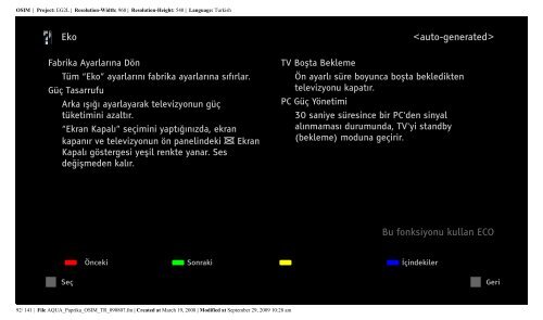 Sony KDL-40Z5810 - KDL-40Z5810 Consignes d&rsquo;utilisation Turc