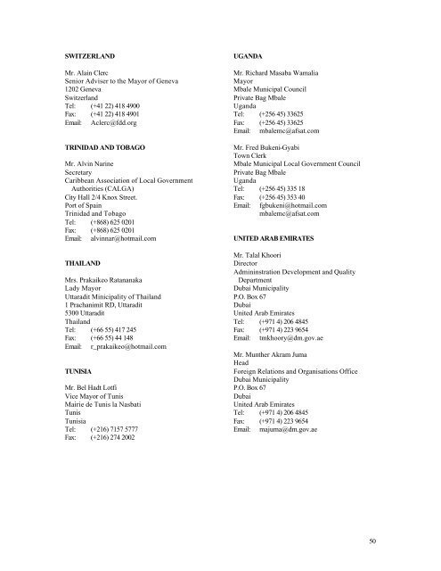 hsp list of participants to the first session - UN-HABITAT