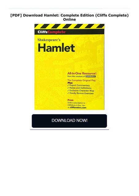 [PDF] Download Hamlet: Complete Edition (Cliffs Complete) Online