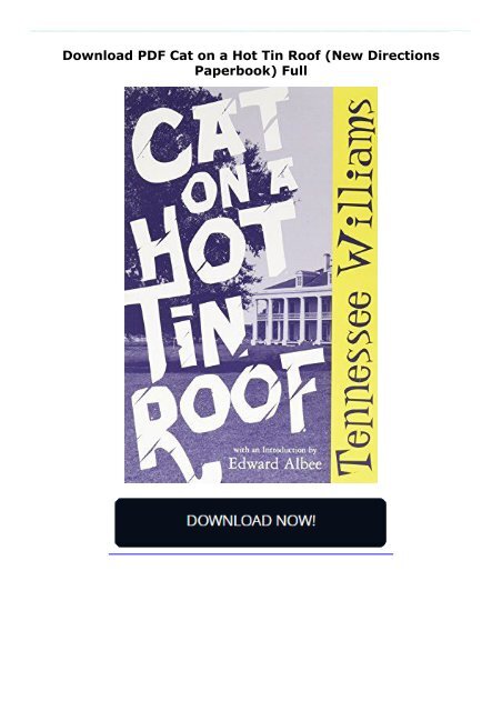 Download PDF Cat on a Hot Tin Roof (New Directions Paperbook) Full