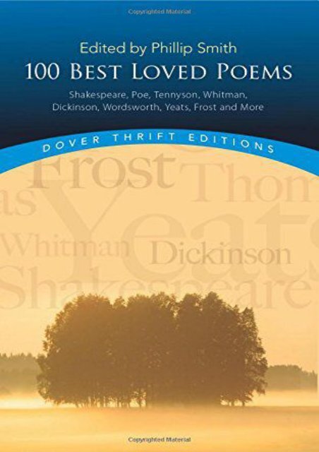 Download PDF 100 Best-Loved Poems (Dover Thrift Editions) Full