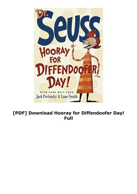[PDF] Download Hooray for Diffendoofer Day! Full