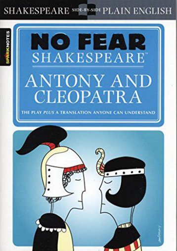 Download PDF No Fear: Antony and Cleopatra (Sparknotes No Fear Shakespeare) Online