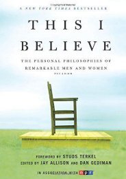 Download PDF This I Believe: The Personal Philosophies of Remarkable Men and Women Online