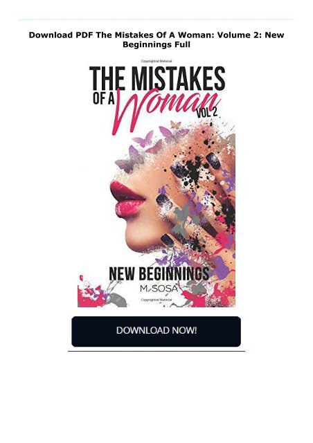 Download PDF The Mistakes Of A Woman: Volume 2: New Beginnings Full