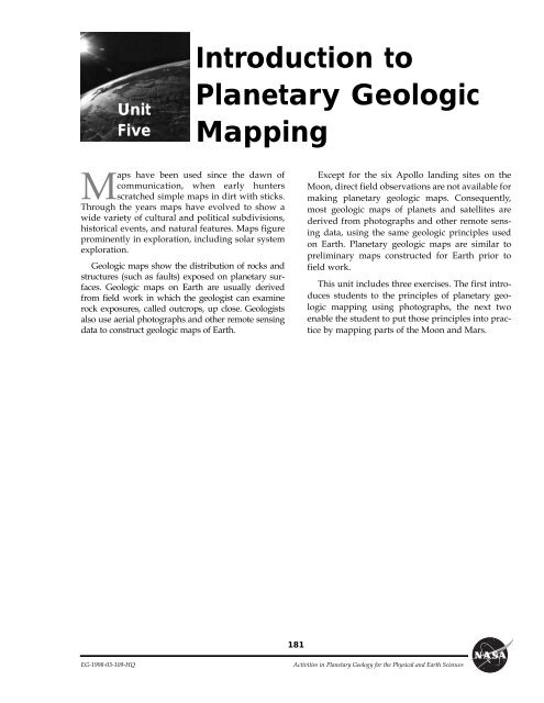 Planetary Geology pdf - NASA