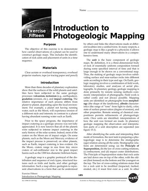 Planetary Geology pdf - NASA