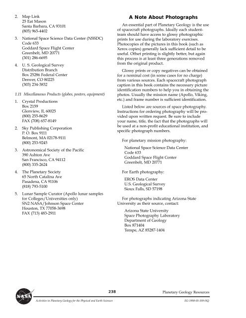 Planetary Geology pdf - NASA