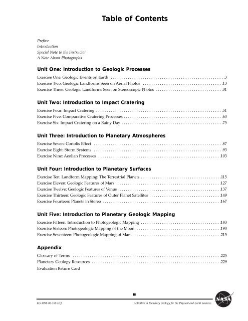 Planetary Geology pdf - NASA