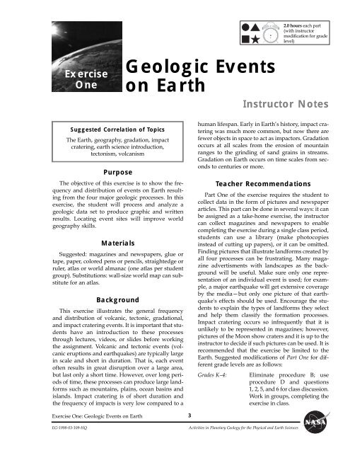 Planetary Geology pdf - NASA