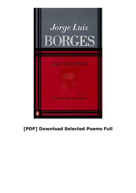 [PDF] Download Selected Poems Full