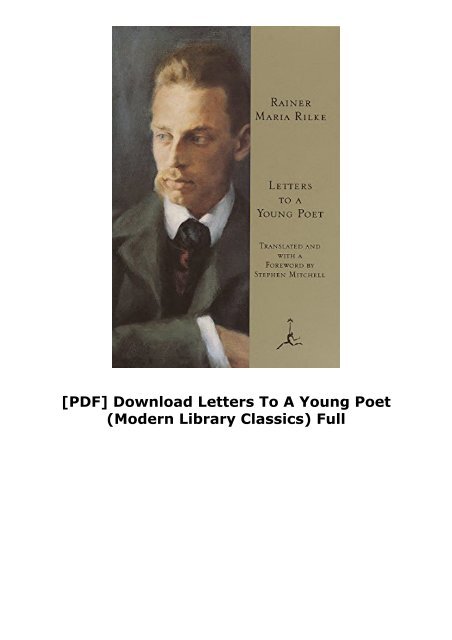 [PDF] Download Letters To A Young Poet (Modern Library Classics) Full
