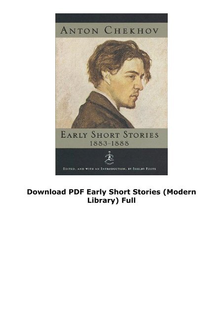 Download PDF Early Short Stories (Modern Library) Full