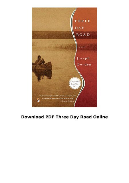 Download PDF Three Day Road Online